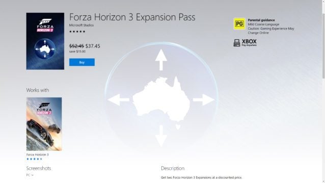 Buy Forza Horizon 3 Expansion Pass Xbox One Xbox Key 