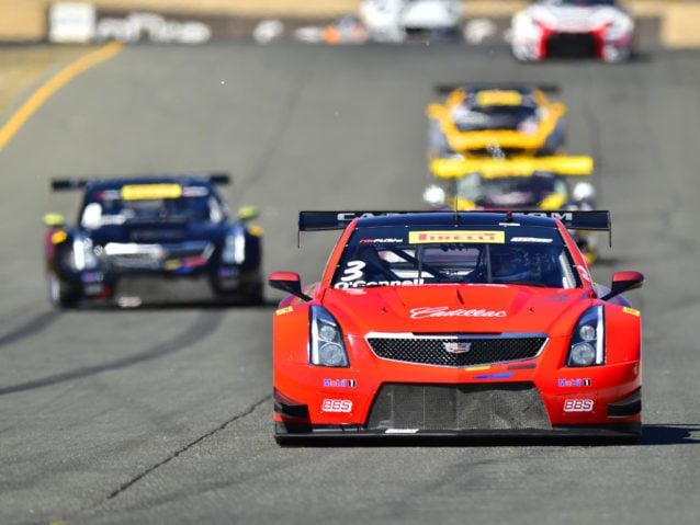 Sonoma, CA - Sep 18, 2016: The Pirelli World Challenge racers take to the track on Pirelli tires during the Pirelli World Challenge at Grand Prix of Sonoma presented by Cadillac at the Sonoma Raceway in Sonoma, CA.