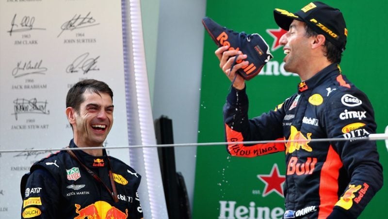 F1 Trademarks Daniel Ricciardo’s Signature Podium Celebration, The ...