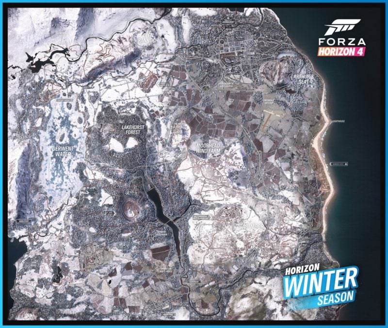 Here's the Full Forza Horizon 4 Map (Covered in Snow) – GTPlanet