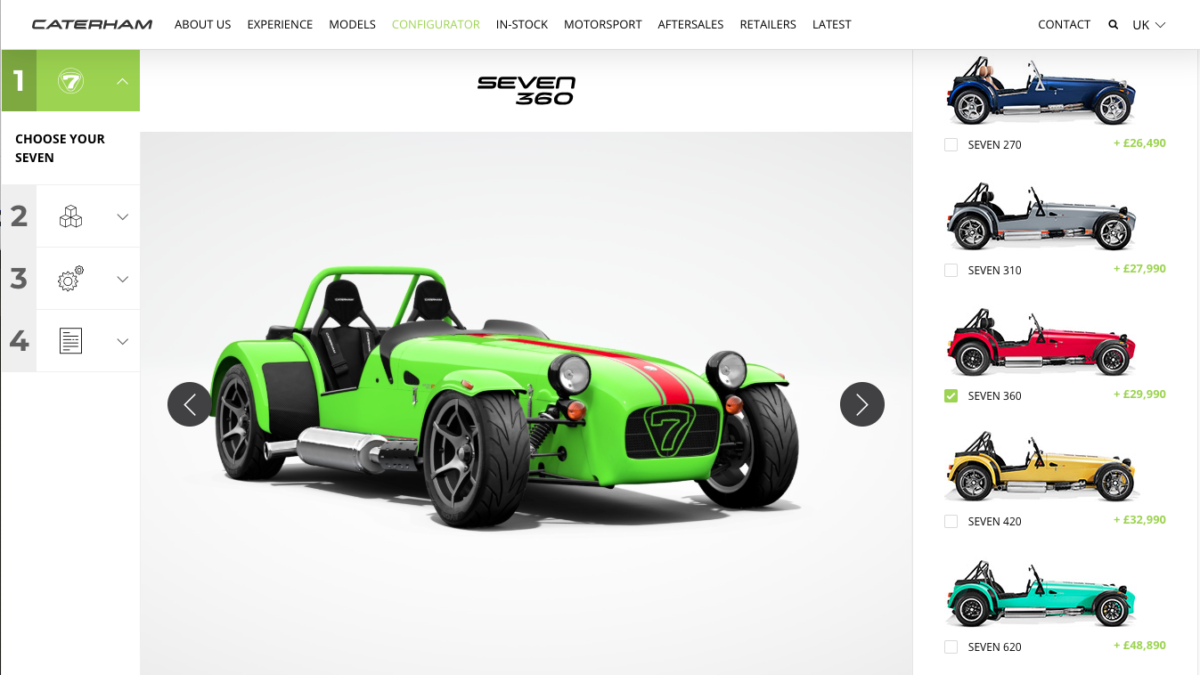 Have Some Fun With Caterham’s FirstEver Car Configurator