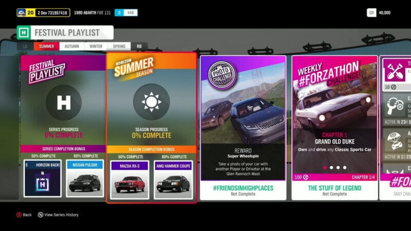 forza horizon 4 car list update