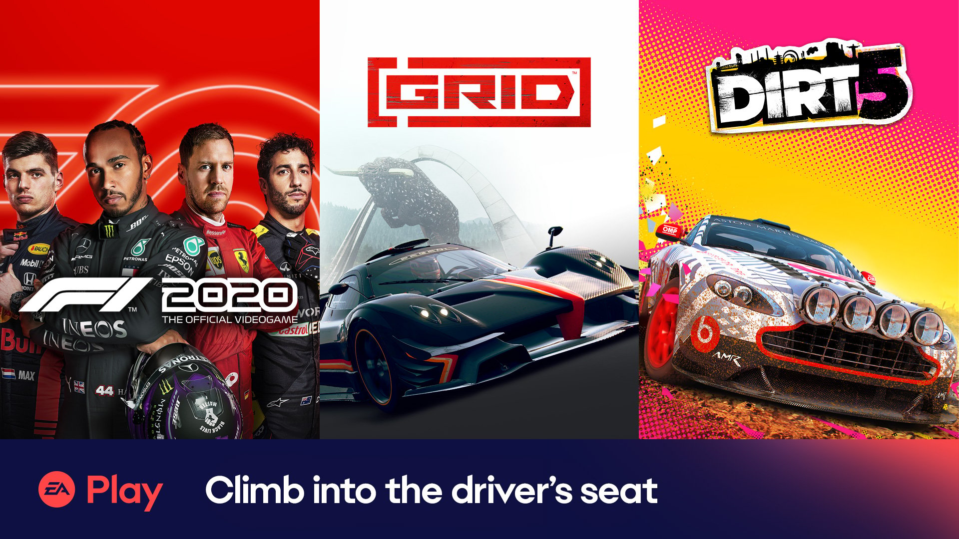 DIRT, Grid, and F1 2020 Now Available on EA Play, Xbox Game Pass