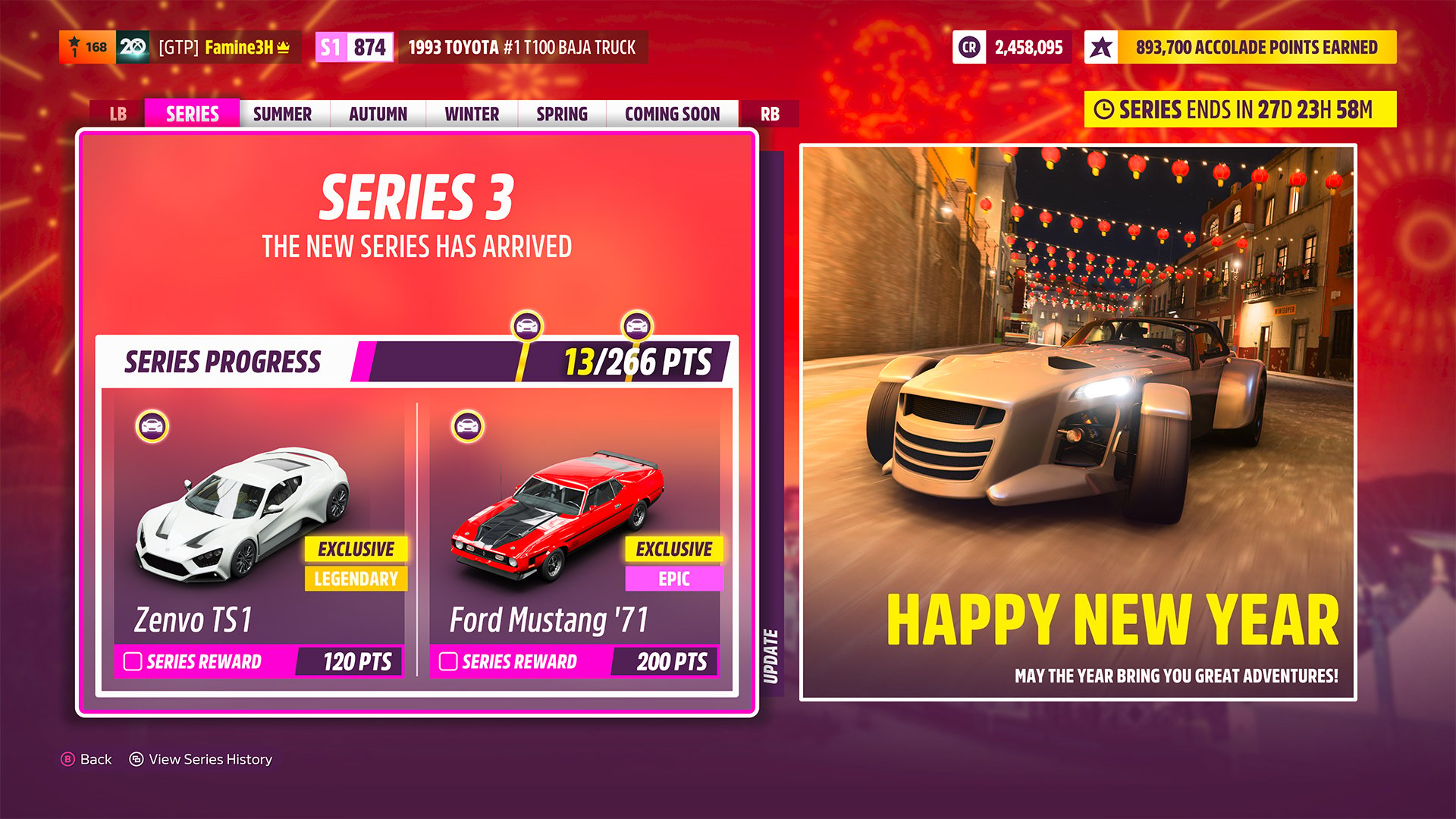 Forza Horizon on X: The Lunar New Year is here! 🎇 Celebrate with new  cars, horns and Trailblazers as lanterns dress the streets of Guanajuato.  #ForzaHorizon5 Series 3 begins this week and