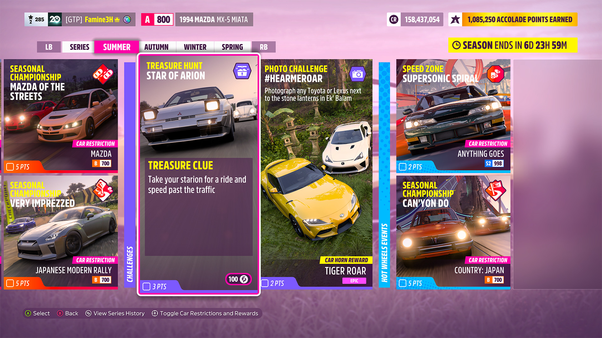 Your guide to Forza Horizon 5's Series 6 Summer Festival Playlist