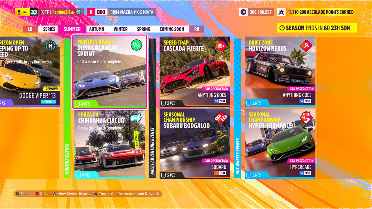 Forza Horizon 5 Series 6 reward cars revealed